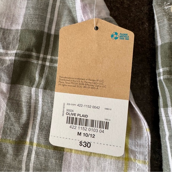 NWT, Boys Thereabouts dress shirt, Size 10/12 - Picture 3 of 4